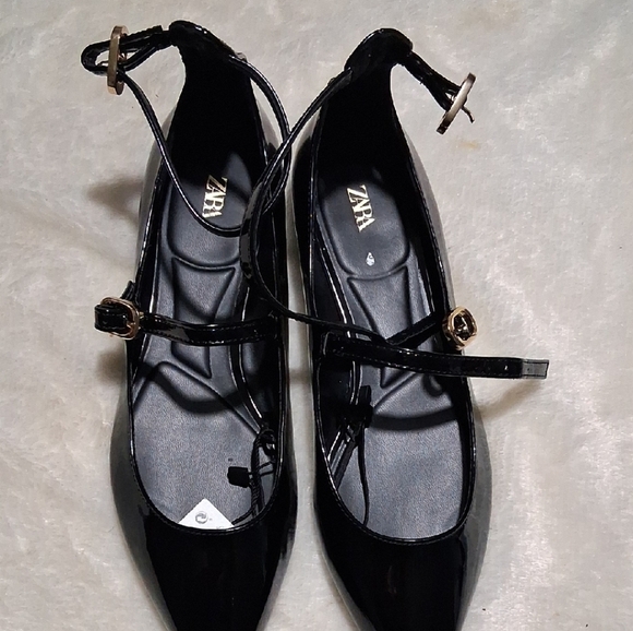 Zara Shoes - Zara Black Loafers with Glossy Finish